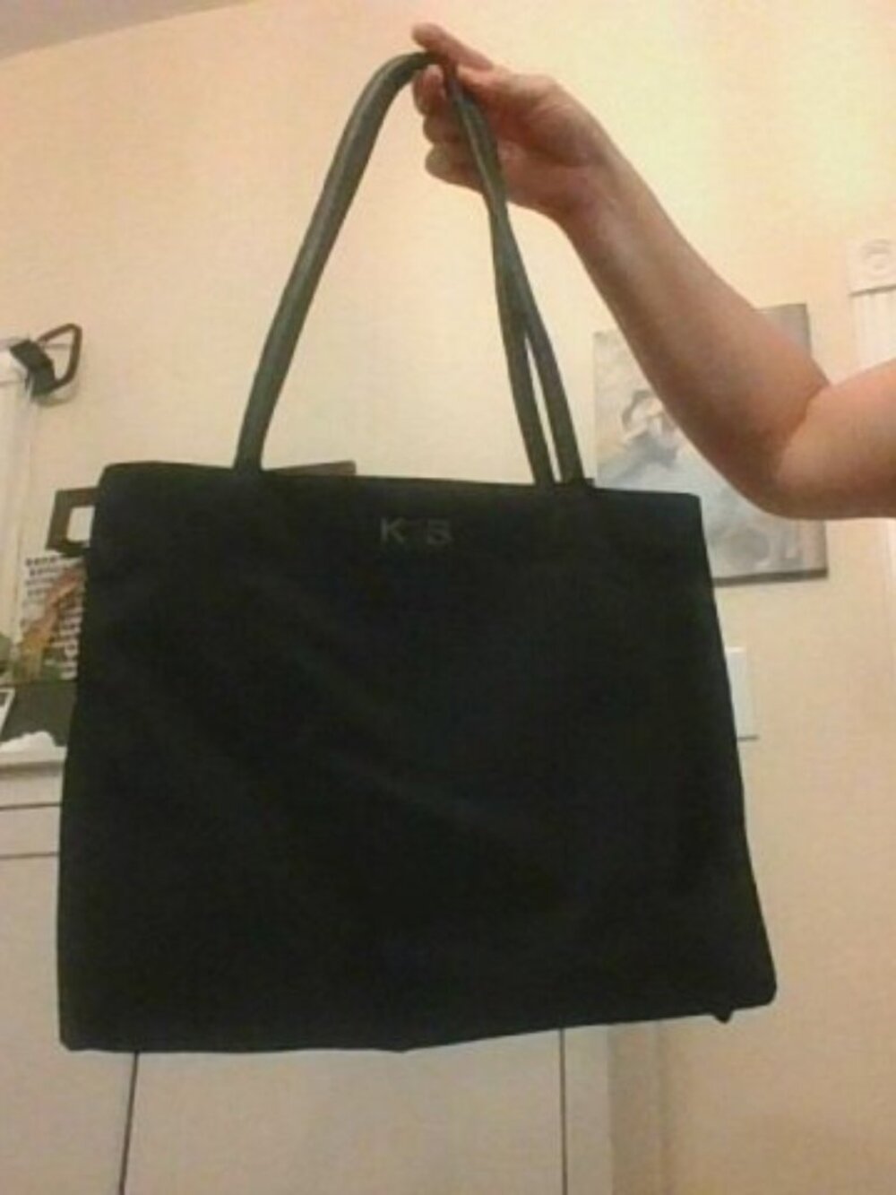 Shoulder bag Water resistant material with  zipper and button close